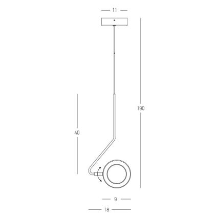 Zambelis 22044 - LED Hämardatav lühter LED/7W/230V CRI90 valge