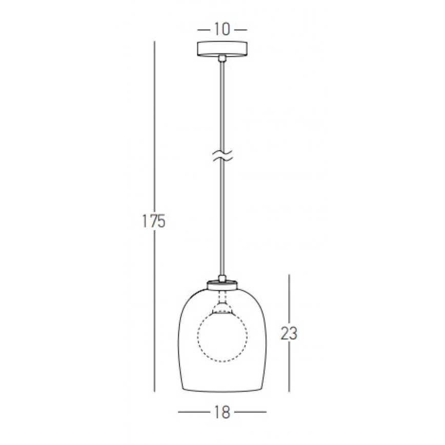 Zambelis 22051 - Ripplamp kaabliga 1xG9/5W/230V läbimõõt 18 cm must