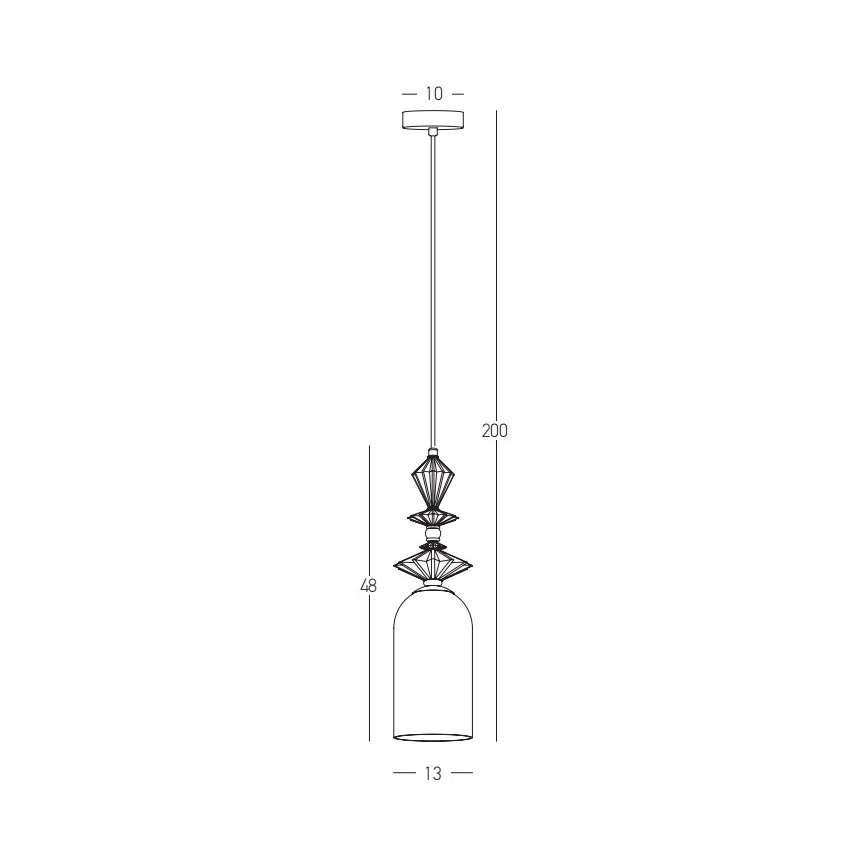 Zambelis 22078 - Lühter 1xE27/40W/230V