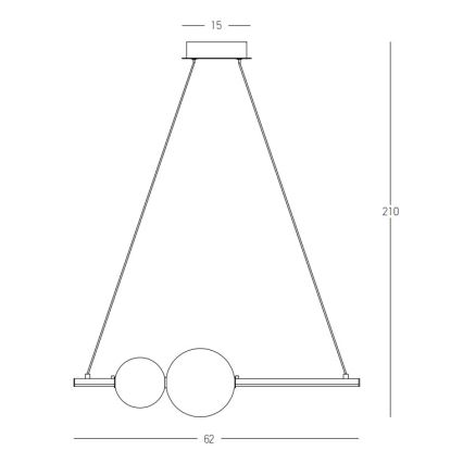 Zambelis 22108 - LED Hämardatav lühter LED/11W/230V kuldne