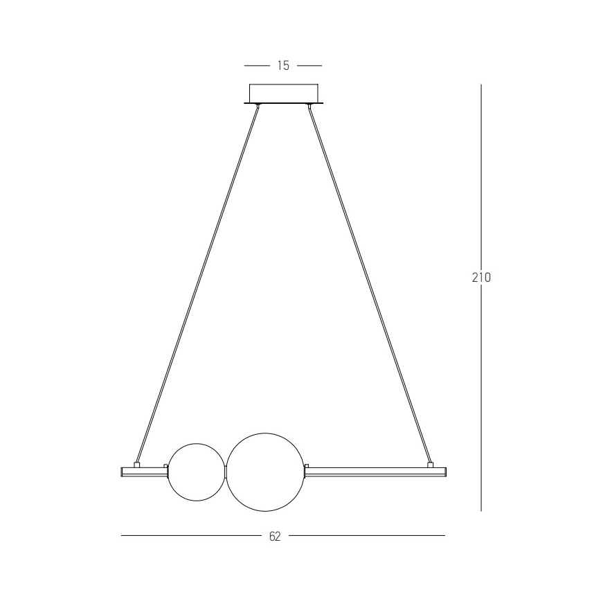 Zambelis 22109 - LED Hämardatav lühter LED/11W/230V must