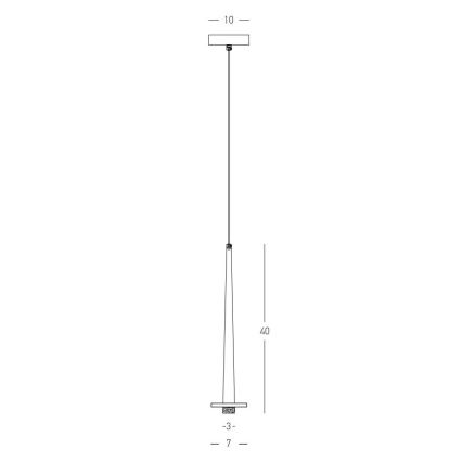 Zambelis 22110 - LED Lühter LED/3W/230V CRI90 must