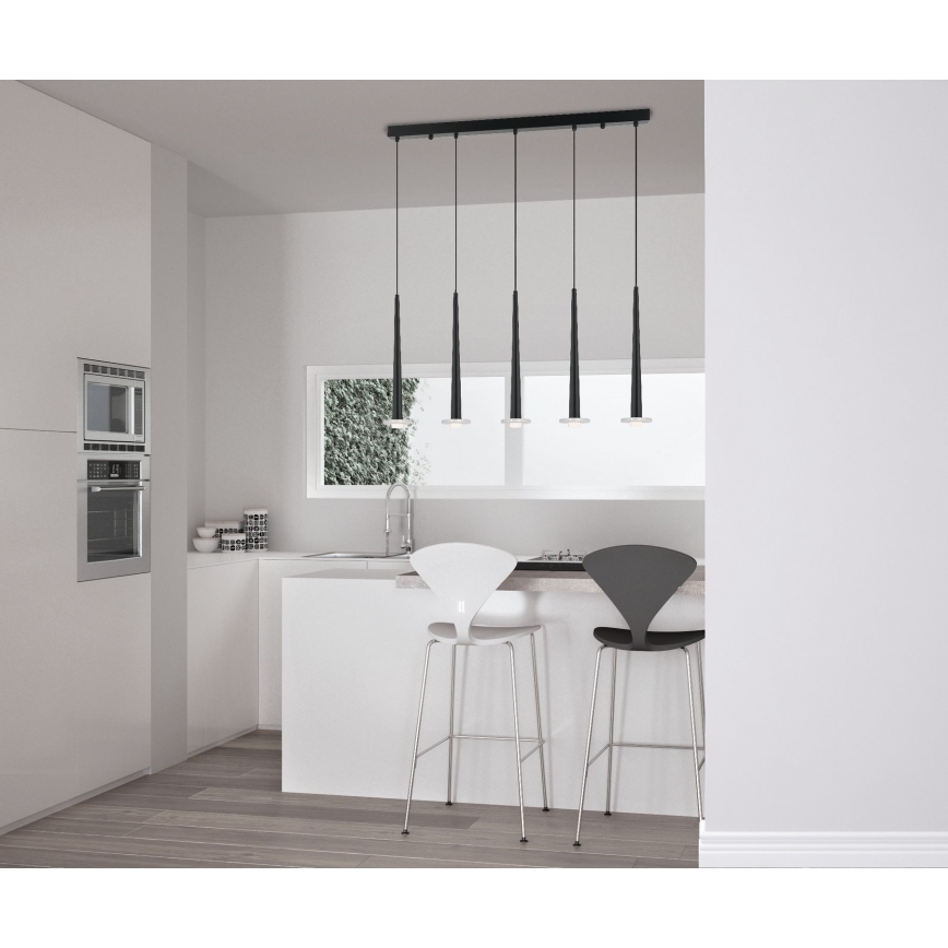 Zambelis 22112 - LED Hämardatav lühter 5xLED/3W/230V CRI90 must