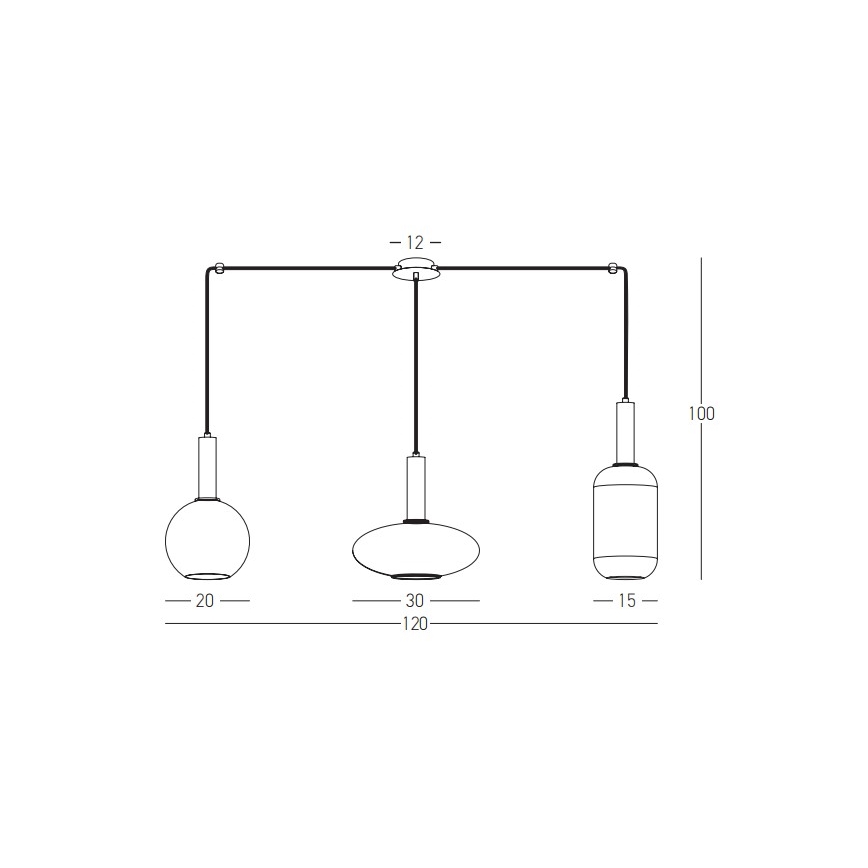 Zambelis 22151 - Lühter 3xE27/40W/230V ämblik kuldne