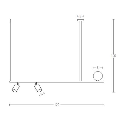 Zambelis 22227 - Lühter 2xGU10/25W+G9/9W/230V