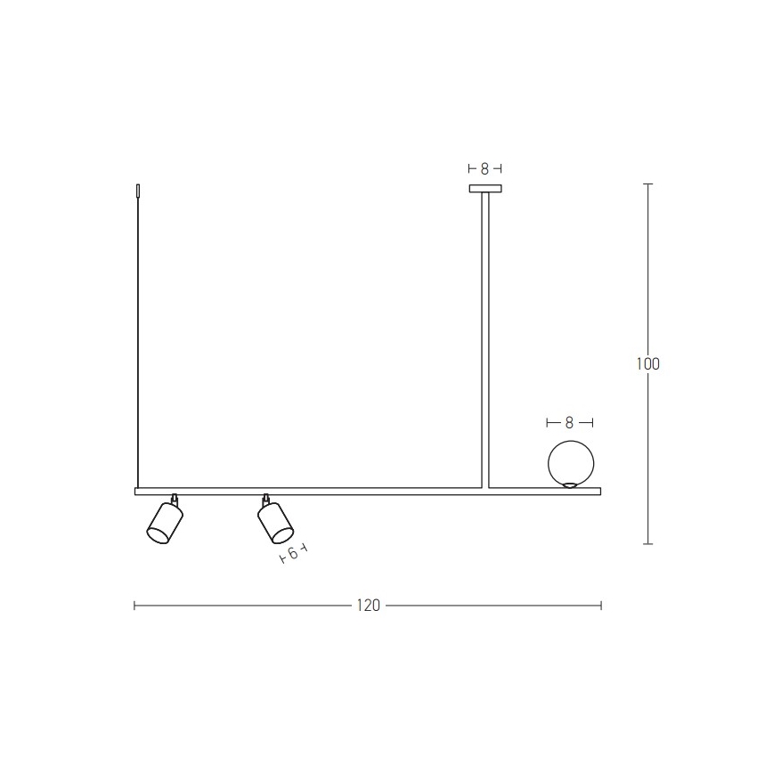 Zambelis 22227 - Lühter 2xGU10/25W+G9/9W/230V