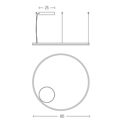 Zambelis 22240 - LED Hämardatav lühter LED/57W/230V 3000K d. 80 cm kuldne