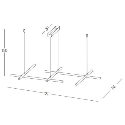 Zambelis 22242 - LED Hämardatav lühter LED/50W/230V kuldne