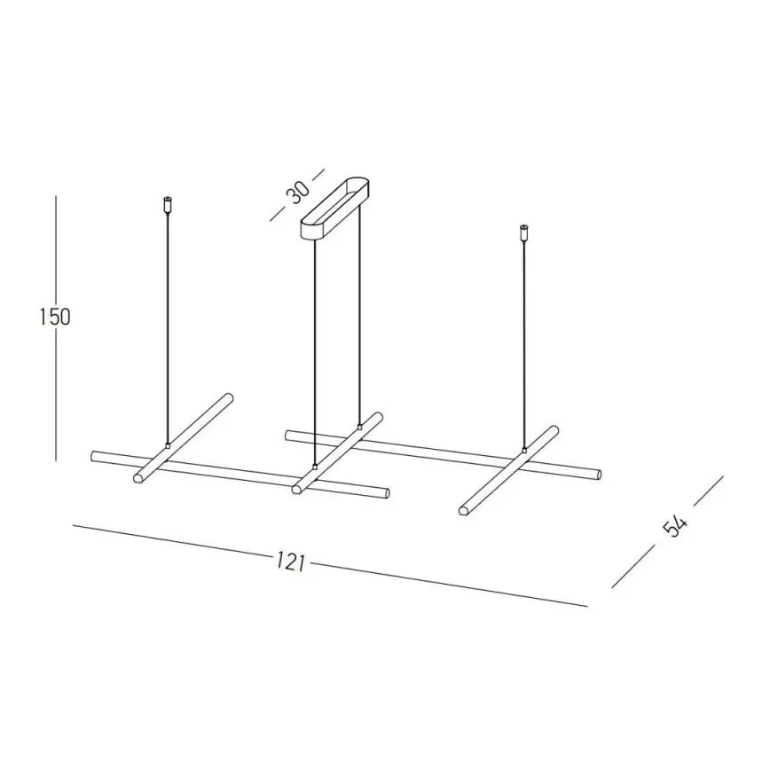 Zambelis 22244 - LED Hämardatav lühter LED/50W/230V must