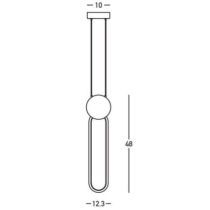 Zambelis 23101 - LED Hämardatav lühter LED/13W/230V 3000K must