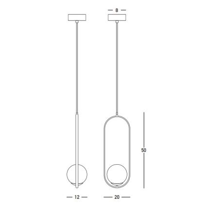 Zambelis 23135 - Lühter 1xG9/7W/230V 12x20 cm kuldne
