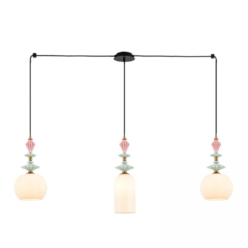 Zambelis A22079 - Asendusvarjuk lühtrile, Ø 21 cm, valge