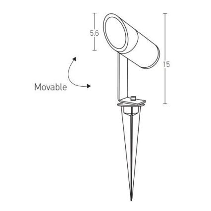 Zambelis E152 - LED Välivalgusti LED/7W/230V IP65 antratsiit