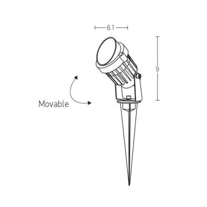 Zambelis E153 - LED Välivalgusti LED/5W/230V IP65 antratsiit