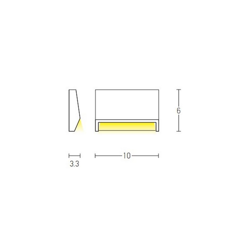 Zambelis E181 - LED Väli trepivalgustus LED/1,5W/230V IP54 antratsiit