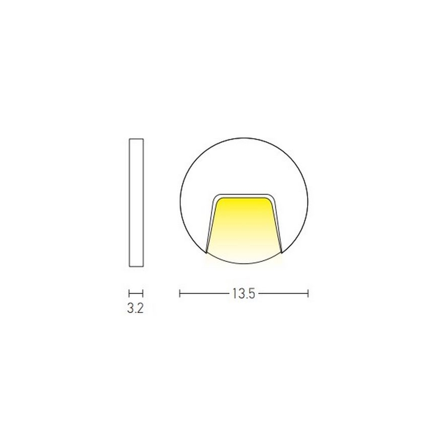 Zambelis E184 - LED Väli trepivalgustus LED/3W/230V IP54 valge
