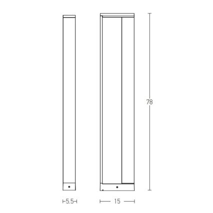 Zambelis E208 - LED Välivalgusti LED/10W/230V IP54 antratsiit