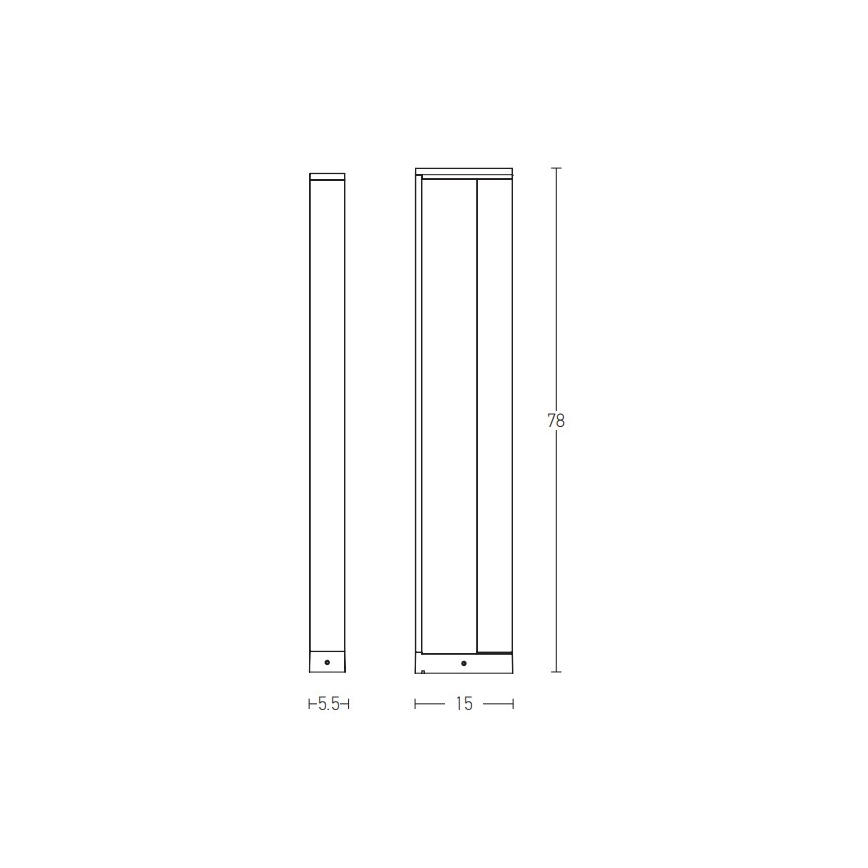 Zambelis E208 - LED Välivalgusti LED/10W/230V IP54 antratsiit