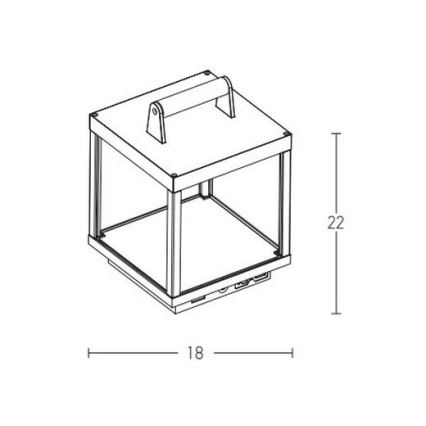 Zambelis E218 - LED Hämardatav välivalgusti LED/5W/5V IP54 must