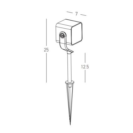 Zambelis E286 - LED Välivalgusti LED/12W/230V IP65 antratsiit