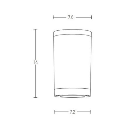 Zambelis E308 - Väli kohtvalgusti 1xGU10/7W/230V IP54 valge