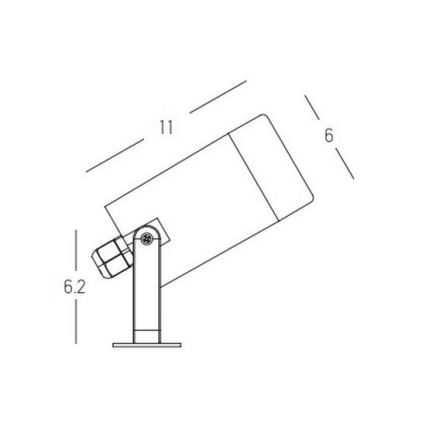 Zambelis E311 - Välivalgusti 1xGU10/7W/230V IP54