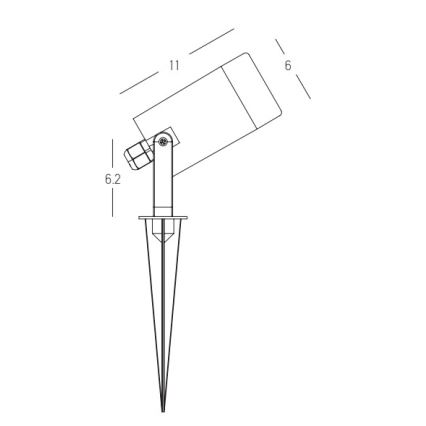 Zambelis E312 - Välivalgusti 1xGU10/7W/230V IP54