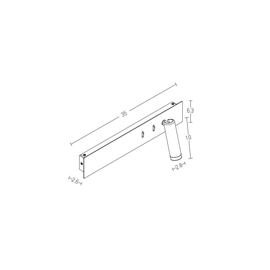 Zambelis H52 - LED Seinavalgusti LED/3W + LED/10W/230V valge