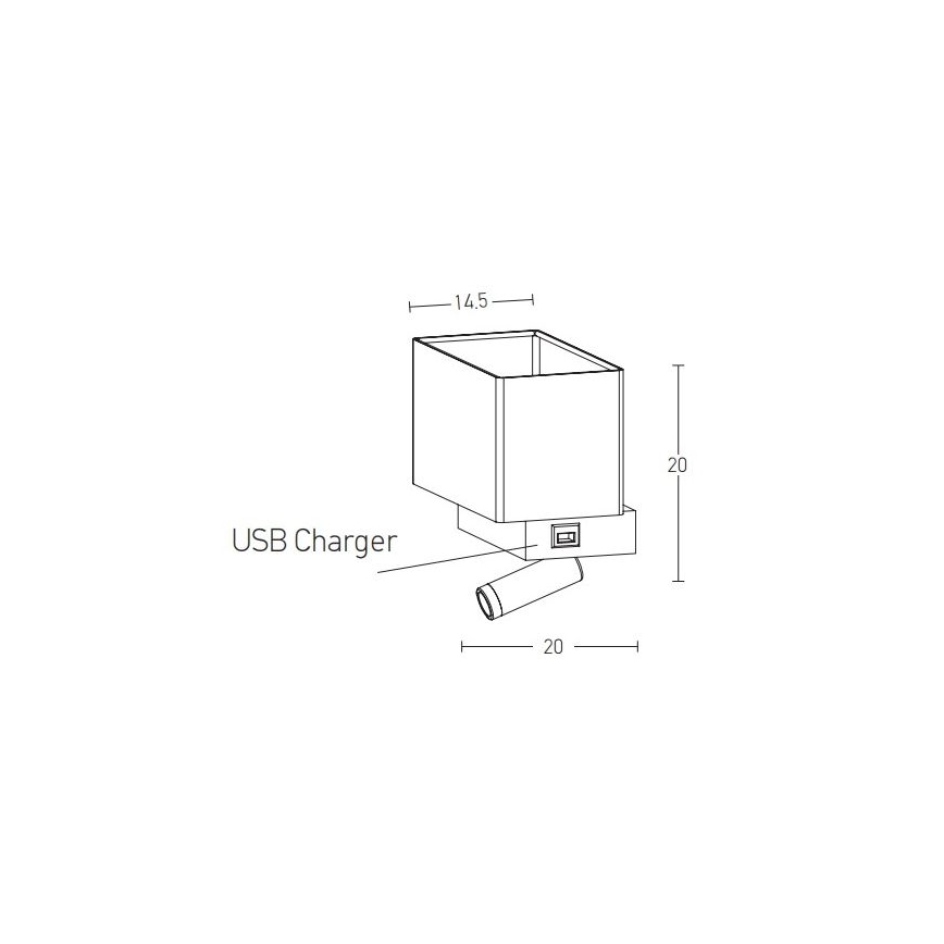 Zambelis H59 - LED Seinalamp LED/3W + 1xE27/40W/230V must