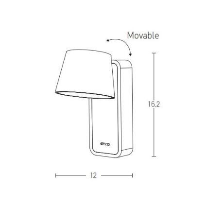 Zambelis H61 - LED Seinalamp LED/7W/230V pruun