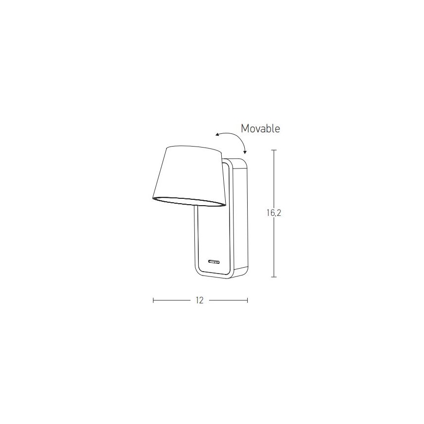 Zambelis H61 - LED Seinalamp LED/7W/230V pruun