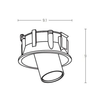 Zambelis Z11107-B - LED Süvistatav kohtvalgusti LED/7W/230V CRI90 must