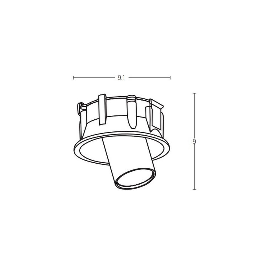 Zambelis Z11107-B - LED Süvistatav kohtvalgusti LED/7W/230V CRI90 must