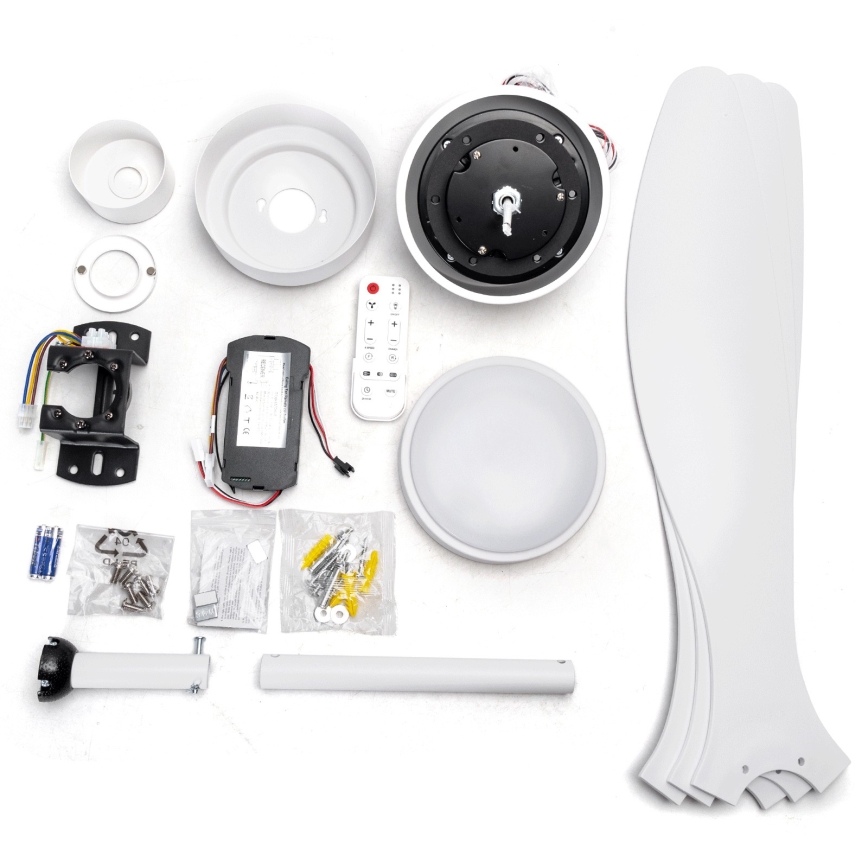 ZEVENTI - Hämardatav LED-laeventilaator ULUWATU LED/20W/230V 2700-6500K 132cm valge + kaugjuhtimispult