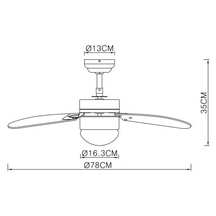 ZEVENTI - Laeventilaator FAMARA 1xE14/60W/230V hall