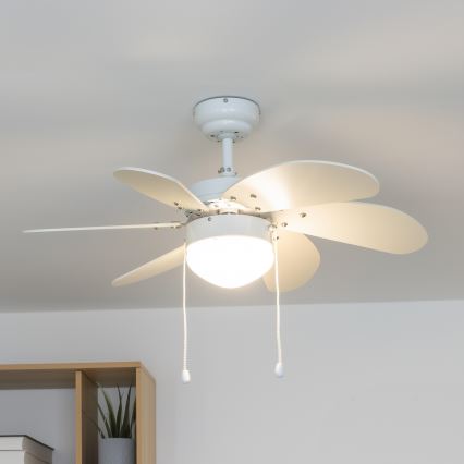 ZEVENTI - Laeventilaator FAMARA 1xE14/60W/230V valge