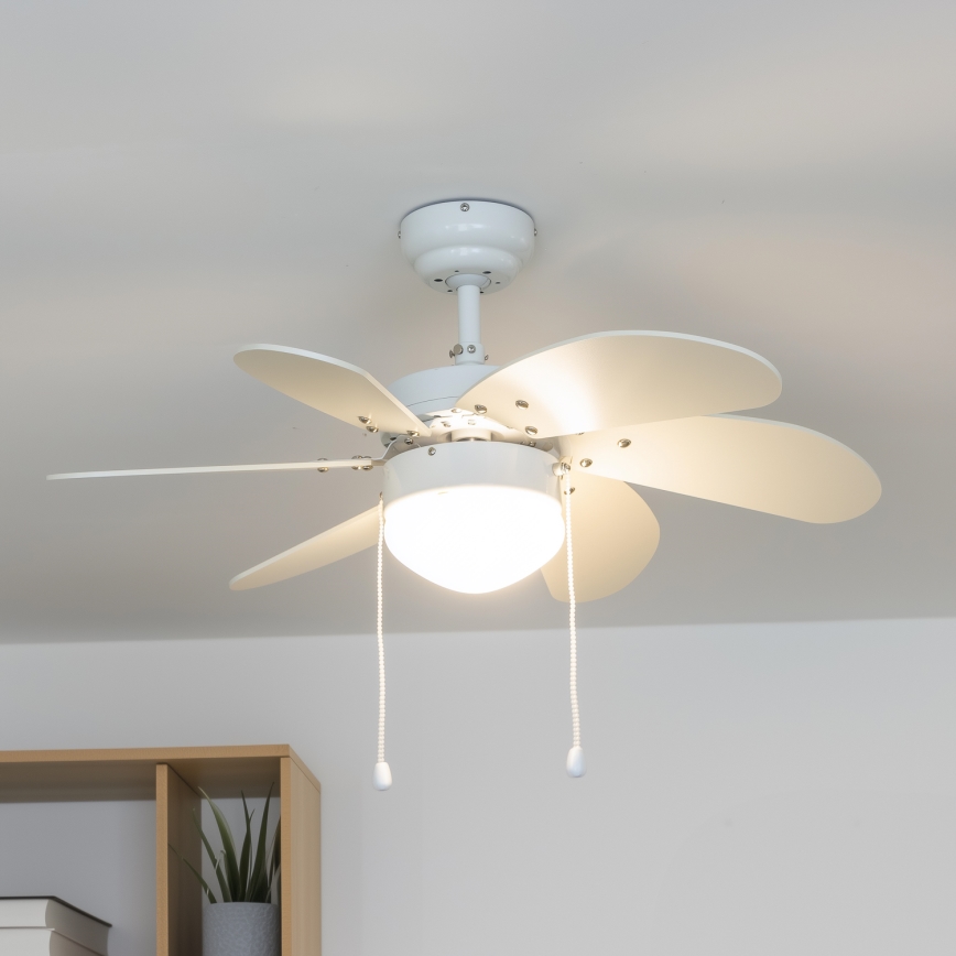 ZEVENTI - Laeventilaator FAMARA 1xE14/60W/230V valge