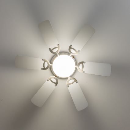 ZEVENTI - Laeventilaator GALDANA 1xE27/60W/230V hall/valge