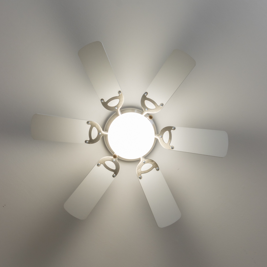 ZEVENTI - Laeventilaator GALDANA 1xE27/60W/230V hall/valge