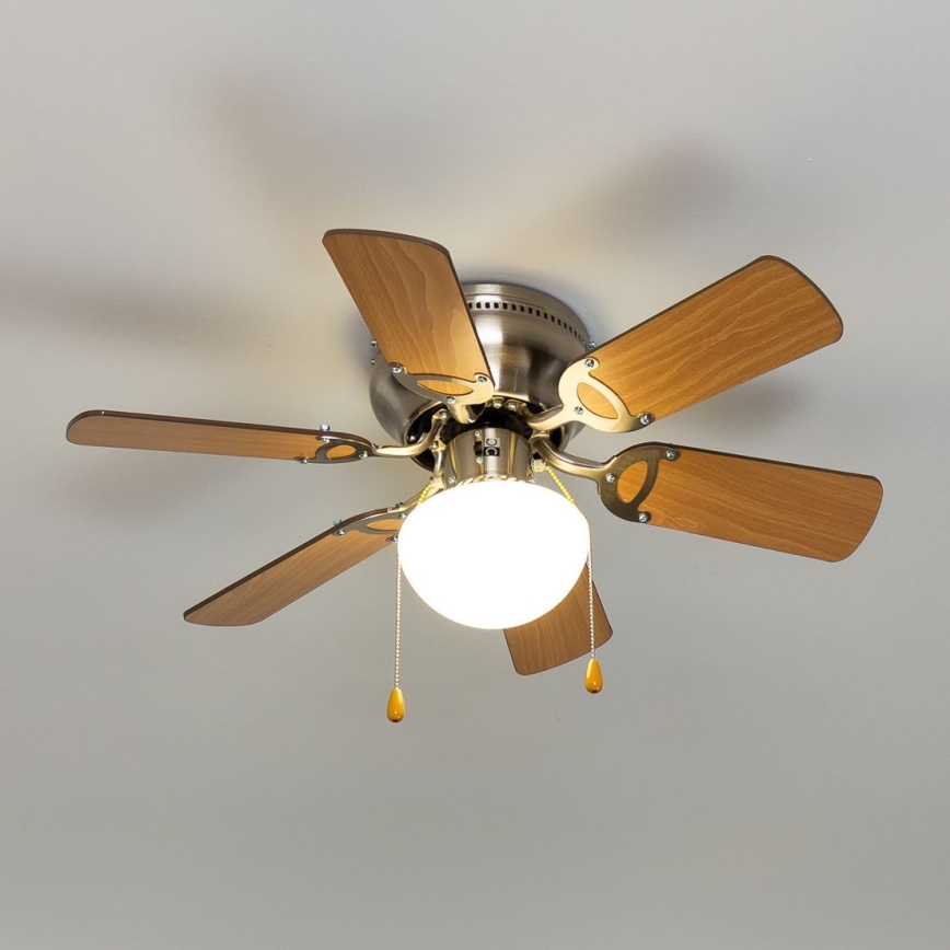 ZEVENTI - Laeventilaator GALDANA 1xE27/60W/230V pruun/beež