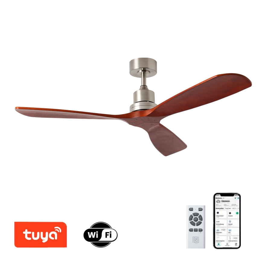 ZEVENTI - Laeventilaator LIONI Wi-Fi Tuya matt kroom/tamm + kaugjuhtimispult