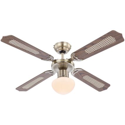 ZEVENTI - Laeventilaator NAVAGIO 1xE27/60W/230V pruun