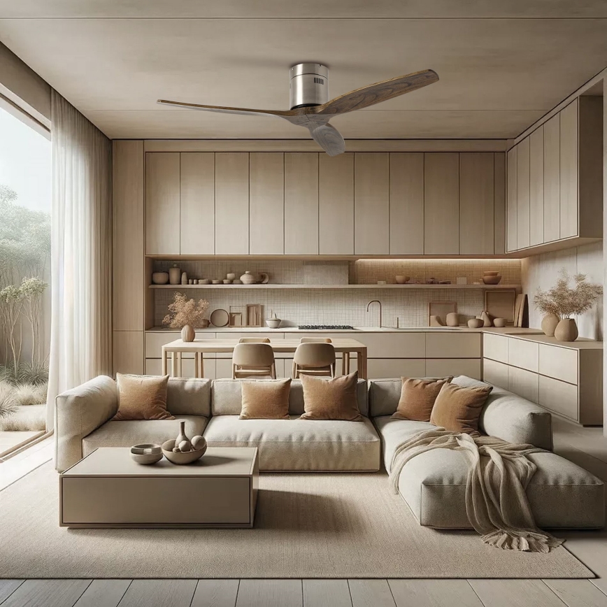 ZEVENTI - Laeventilaator SPELLO Wi-Fi Tuya mattkroom/tamm + kaugjuhtimispult