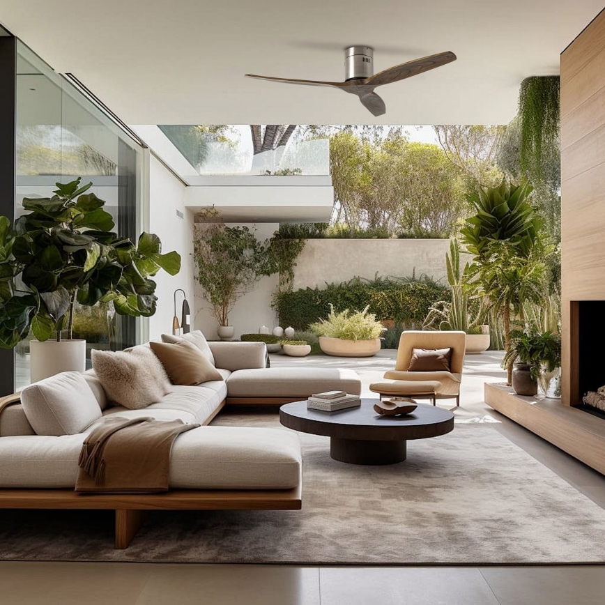 ZEVENTI - Laeventilaator SPELLO Wi-Fi Tuya mattkroom/tamm + kaugjuhtimispult