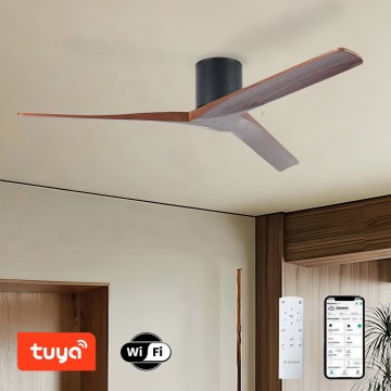 ZEVENTI - laeventilaator VELLON Wi-Fi Tuya must/pähkel + kaugjuhtimispult