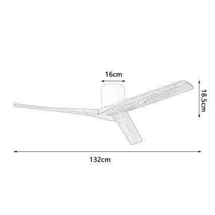 ZEVENTI - laeventilaator VELLON Wi-Fi Tuya must/pähkel + kaugjuhtimispult
