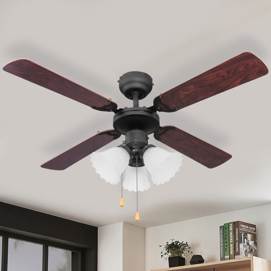ZEVENTI - Laeventilaator ZURRIOLA 3xE27/60W/230V