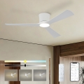 ZEVENTI - LED hämardatav laeventilaator AUREX LED/24W/230V 3000/4000/6000K Wi-Fi Tuya valge + kaugjuhtimispult