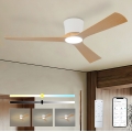 ZEVENTI - LED-hämardatav laeventilaator AUREX LED/24W/230V 3000/4000/6000K Wi-Fi Tuya valge/tamm + kaugjuhtimispult