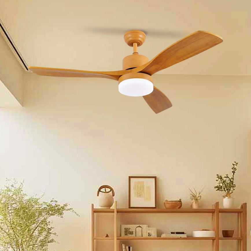 ZEVENTI - LED Hämardatav laeventilaator MARE LED/24W/230V 3000-6000K Wi-Fi Tuya tamm + kaugjuhtimispult